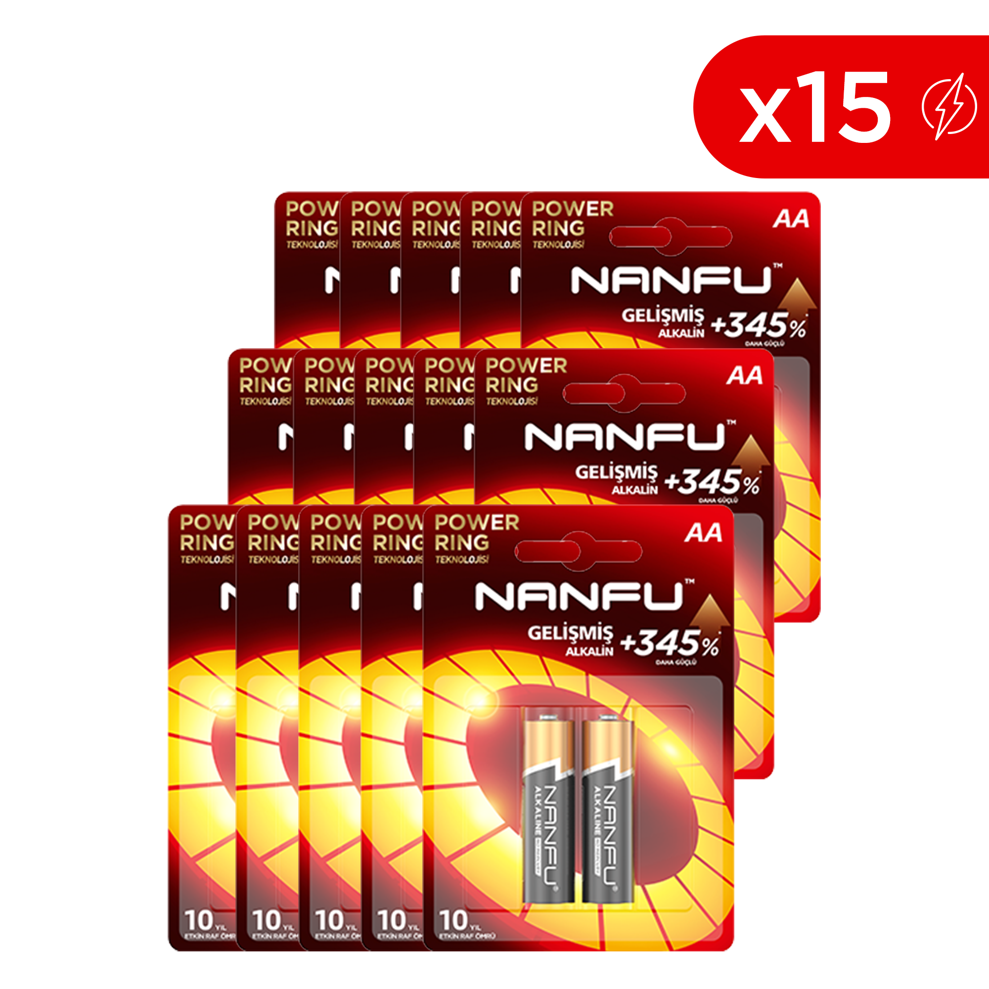 Nanfu 1.5v Alkalin Pil - AA LR6 (2 Adet) Nanfu 1.5v Alkalin Pil - AA LR6 (2 Adet)